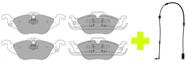 Τακάκια + καλώδια εμ Opel Astra G (DBC-043×2)