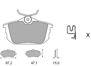 Τακάκια οπ MitsubishiCarisma,ColtSmartForfourVolvoS40