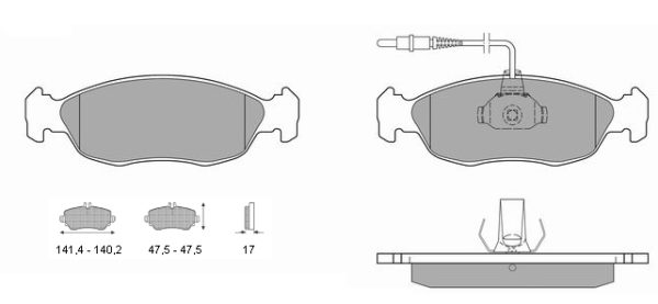 Τακάκια εμ Citroen Saxo,XsaraPeugeot 106,306 (21827)