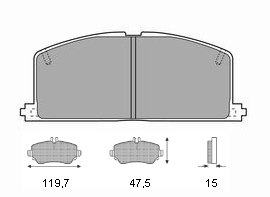 Τακάκια εμ ToyotaCorolla (E8,E9), Carina II, Starlet, Celica, MR