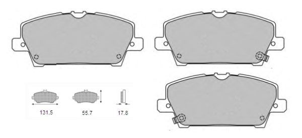 Τακάκια εμ Honda Civic 06- (24087)