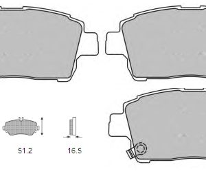 Τακάκια εμ ToyotaYaris 99-05, MR2, Celica, Prius (23510)