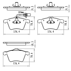 Τακάκια εμ (23418) Ford: Galaxy Seat: Alhambra VW: Sharan