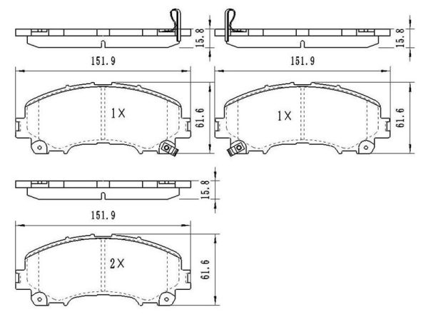 Τακάκια εμ (22117) Infinity: Q50 Nissan: X-trail Renault: Koleos