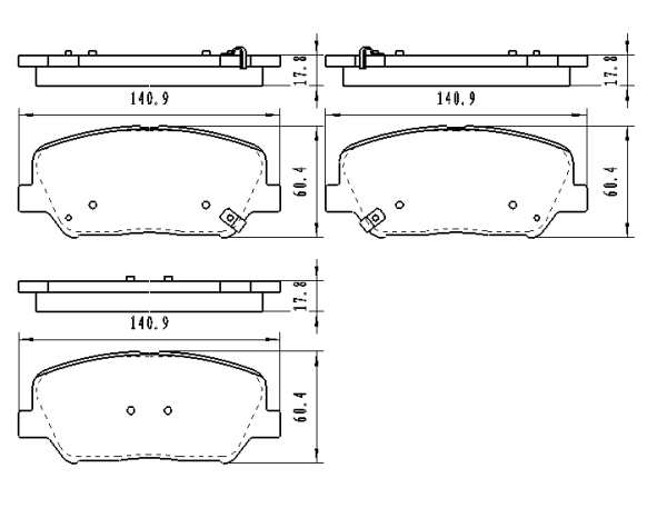 Τακάκια εμ (24915) Hyundai: i30, Veloster Kia: Cee’d, Cerato, Pro Cee’d