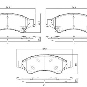 Τακάκια εμ (25632) Ford: Ranger Mazda: BT-50