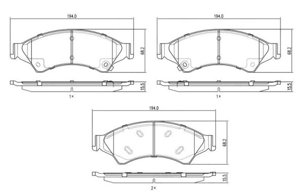 Τακάκια εμ (25632) Ford: Ranger Mazda: BT-50