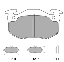 Τακάκια οπ CitroenSaxo,XsaraPeugeot106,206,306RenaultClio,Megane