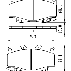 Τακάκια εμ (21680) Toyota: Hilux II/III/IV