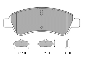 Τακάκια εμ CitroenC2,C3,C4Peugeot206,207,307
