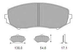 Τακάκια εμ SuzukiGrand Vitara 05-Toyota Rav4 08- (24346)